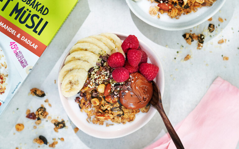 Mjölkfri gröt på müsli och havremjölk -Pauluns