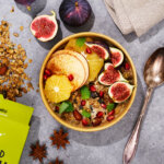 vegansk gingerbread overnigt oats, frukost bowl -Pauluns