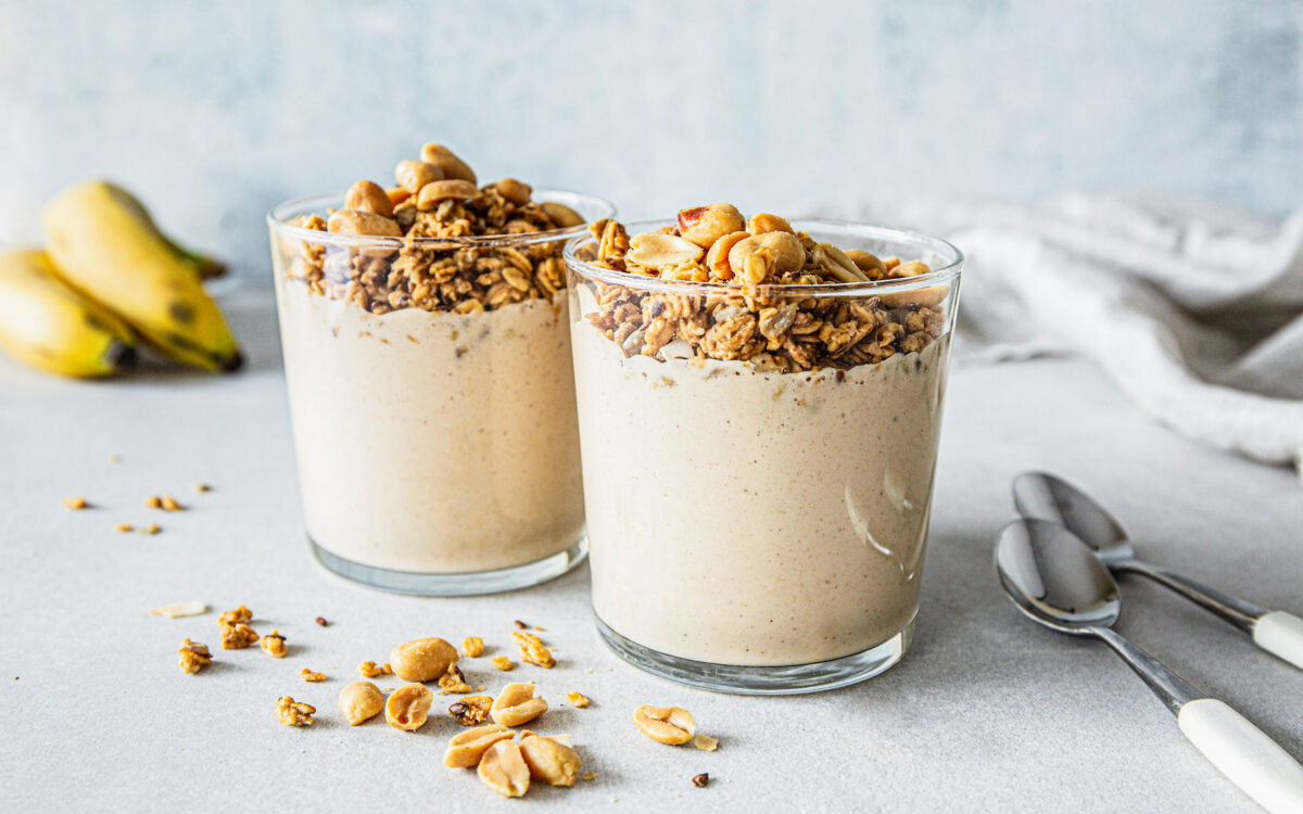 Jordnöts och banan smoothie recept