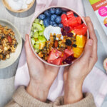 Pauluns Fruktsallad kokosgrädde soft Müsli och Nötter vacker upplagt