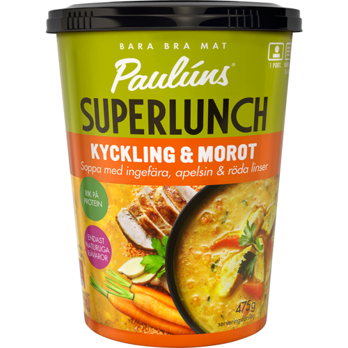 Paulúns Superlunch kyckling- & morotssoppa | Paulúns