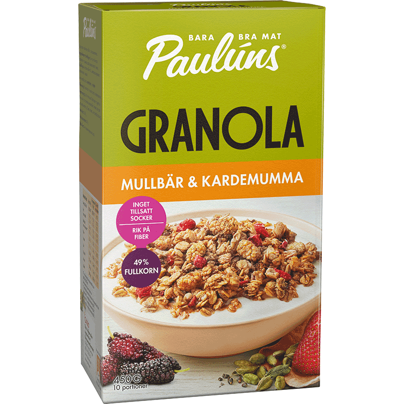 Paulúns Granola Mullbär & Kardemumma