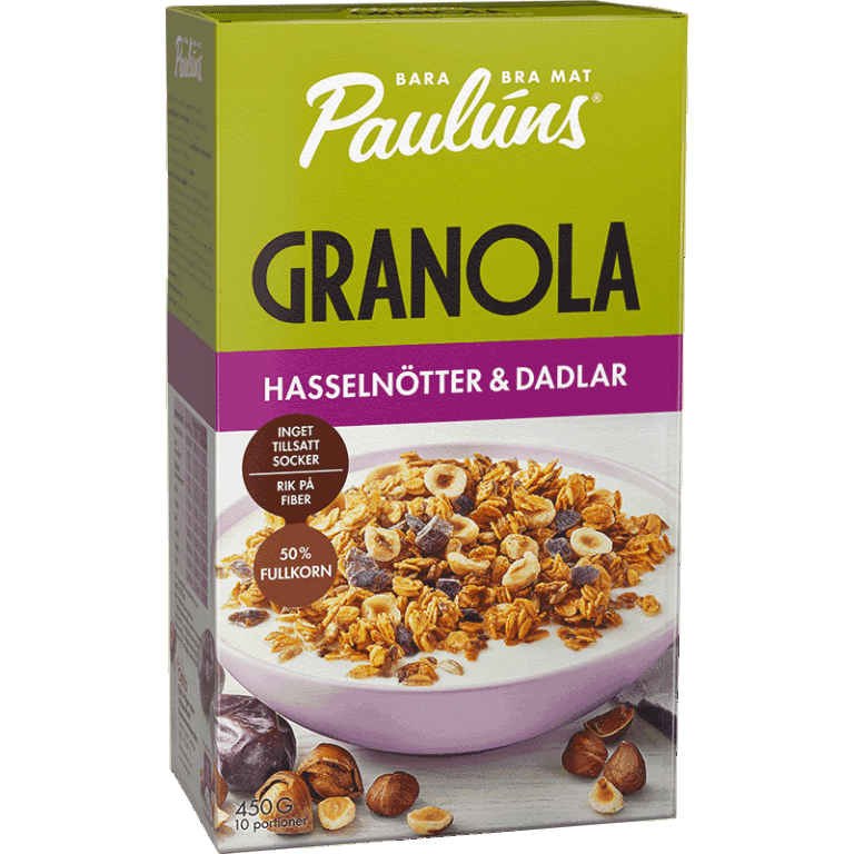 Paulúns Granola Hasselnötter & Dadlar