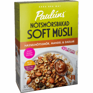 Nötsmörsbakad Soft Müsli Hasselnötssmör