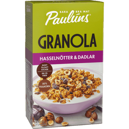 Paulúns Granola Hasselnötter & Dadlar