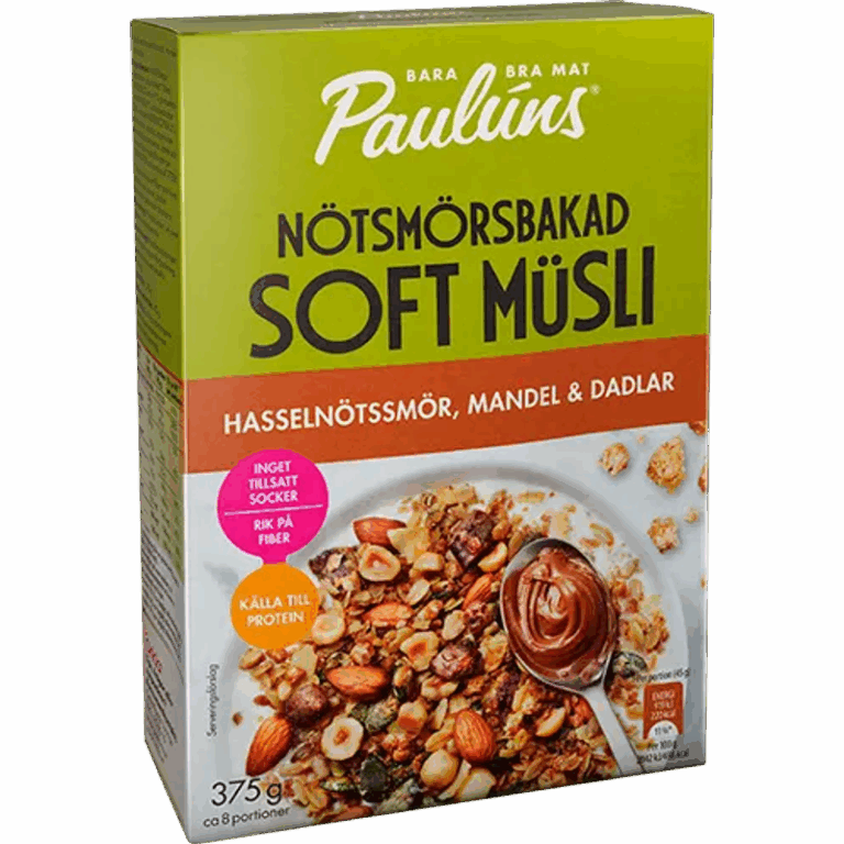 Nötsmörsbakad Soft Müsli Hasselnötssmör