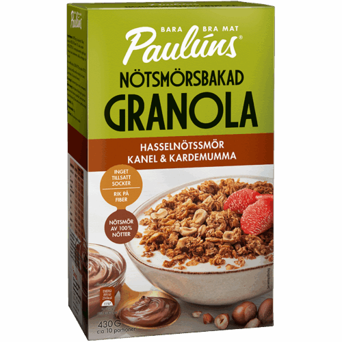 Nötsmörsbakad Granola Hasselnötssmör