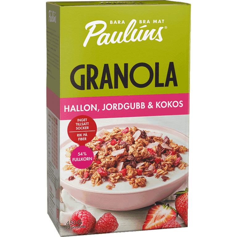 Granola Hallon Jordgubb & Kokos