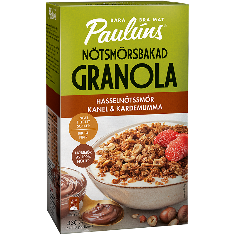Nötsmörsbakad Granola Hasselnötssmör