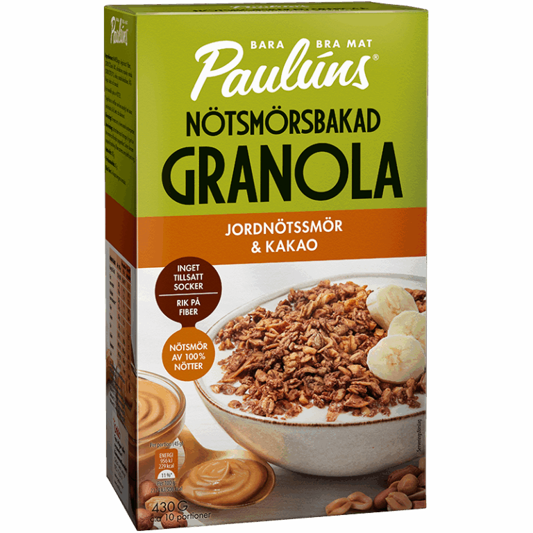 Nötsmörsbakad Granola Jordnötssmör & Kakao