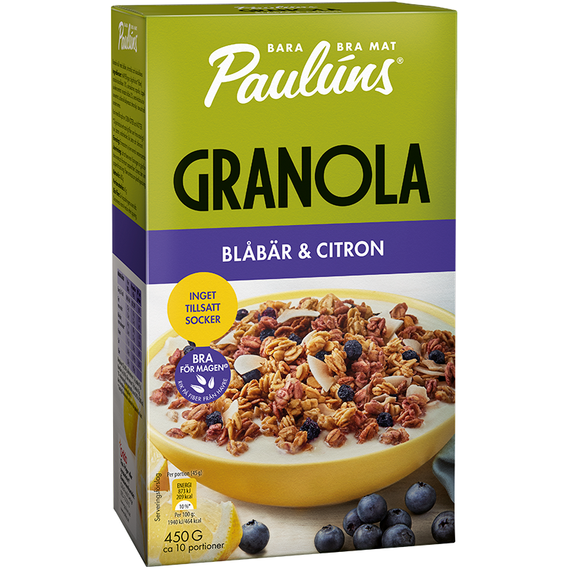 Granola Blåbär och Citron
