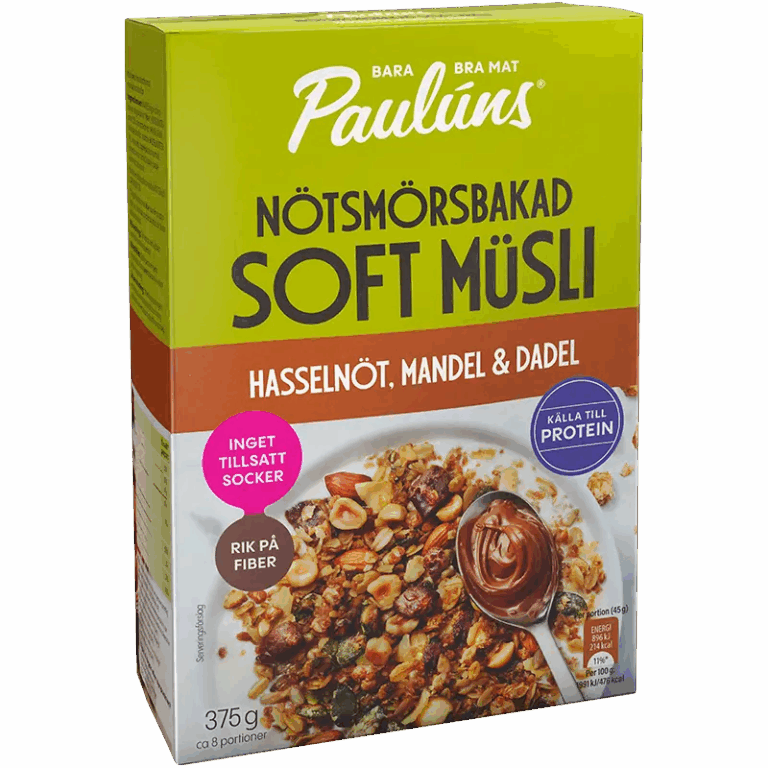 Nötsmörsbakad Soft Müsli Hasselnöt